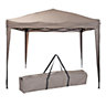 300 x 245cm Gazebo Party Tent in Taupe with Storage Bag for Outdoor Use