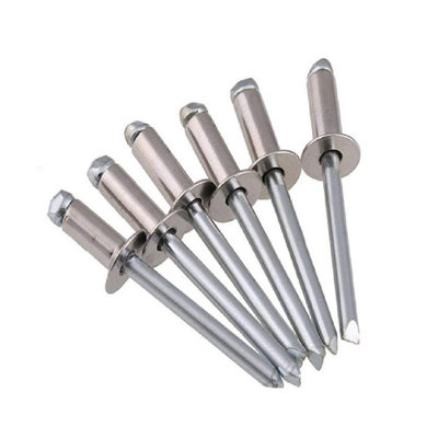 300 x Assorted Aluminium Blind Pop Rivets Standard Flange Dome Headed