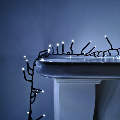 3000 LED 37.2m Premier Christmas Outdoor Cluster Timer Lights in Cool White