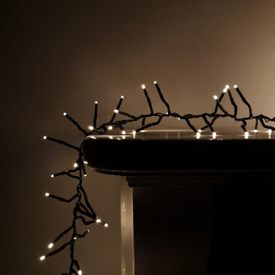 3000 LED 37.2m Premier Christmas Outdoor Cluster Timer Lights in Warm White