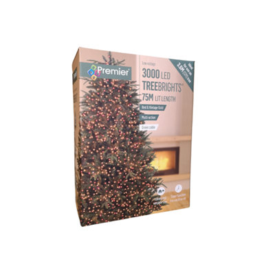 3000 LED 75m Indoor Outdoor Christmas Multi Function Mains Operated ...