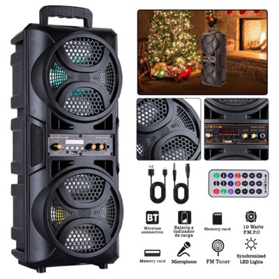 3000W Portable Bluetooth Speaker Sub Woofer Heavy Bass Party Sound ...