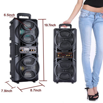 3000W Portable Bluetooth Speaker Sub Woofer Heavy Bass Party Sound ...