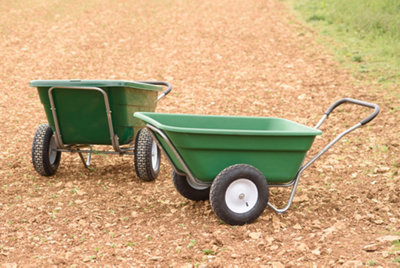 300L / 250Kg Bristol Tool Company Outdoor Plastic Wheelbarrow with Pneumatic Wheels - 4