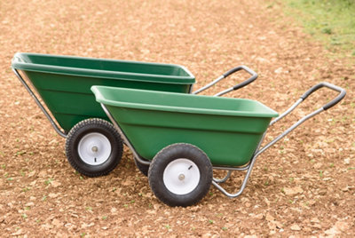 300L / 250Kg Bristol Tool Company Outdoor Plastic Wheelbarrow with Pneumatic Wheels - 5