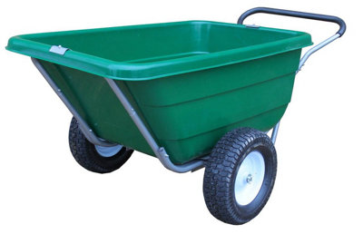 300L / 250Kg Bristol Tool Company Outdoor Plastic Wheelbarrow with Pneumatic Wheels - 6