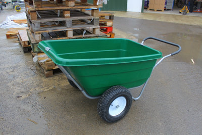 300L / 250Kg Bristol Tool Company Outdoor Plastic Wheelbarrow with Pneumatic Wheels - 9