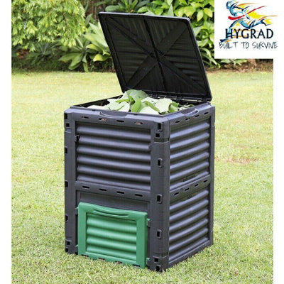 300L Garden Composter Bin Large Outdoor Organic Waste Compost Converter ...