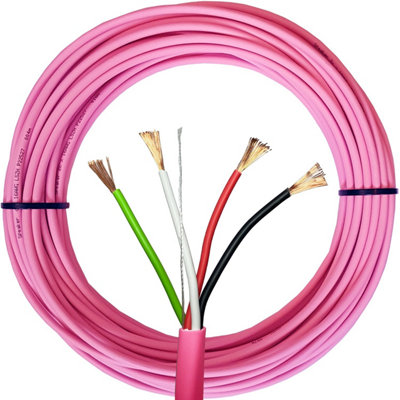 300m (990 ft) - Low Smoke 4 Core Speaker Cable 1.5mm OXYGEN FREE COPPER (OFC) LSZH 100V