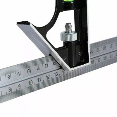 300mm (12") Adjustable Engineer Combination Square Set Square