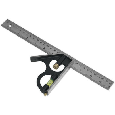 300mm Adjustable Combination Square Steel Blade Dual Marked