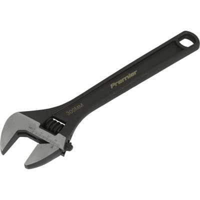 300mm Adjustable Drop Forged Steel Wrench - 34mm Offset Jaws Metric Calibration