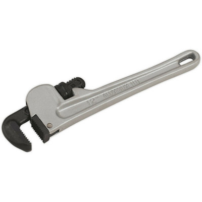 300mm Aluminium Alloy Pipe Wrench with Durable Carbon Steel Jaws for Versatile Use