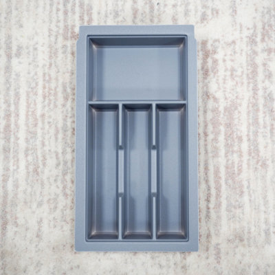 300mm Grey Cutlery Tray for Blum Metabox Drawer DIY at B&Q