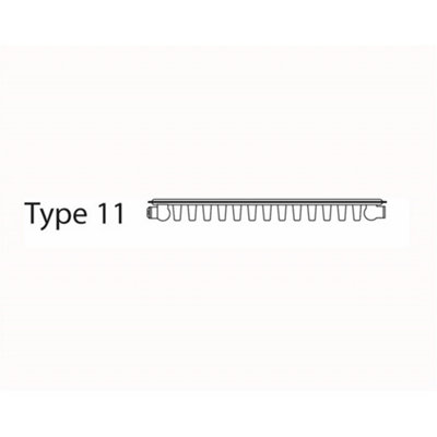 300mm (H) x 1200mm (W) - Type 11 Radiator - Single Panel Convector - White Enamel (RAL 9016) - (0.3m x 1.2m) (12" x 47")