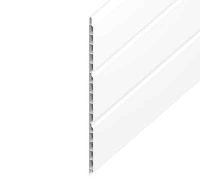 300mm Hollow Soffit Board in White - 5m