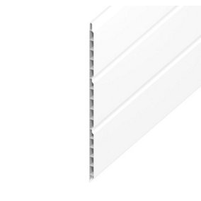 300mm Hollow Soffit Board in White - 5m