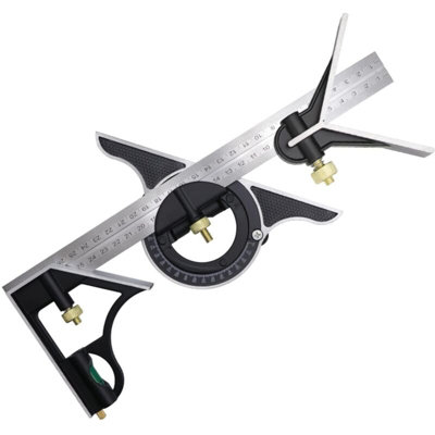 300mm Stainless Steel Combination Square Ruler with Spirit Level and ...
