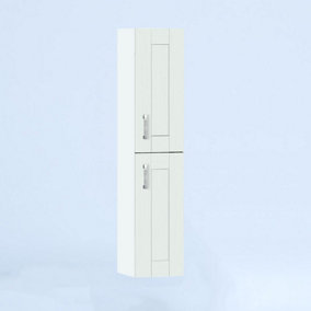 300mm Tall Wall Unit - Cambridge Solid Wood Ivory - Left Hand Hinge