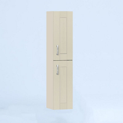 300mm Tall Wall Unit - Cambridge Solid Wood Mussel - Left Hand Hinge