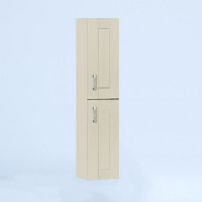 300mm Tall Wall Unit - Cambridge Solid Wood Mussel - Left Hand Hinge