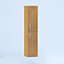 300mm Tall Wall Unit - Cambridge Solid Wood Natural Oak - Left Hand Hinge