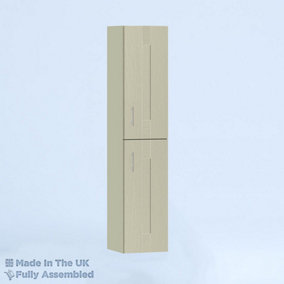 300mm Tall Wall Unit - Cartmel Woodgrain Sage Green - Left Hand Hinge