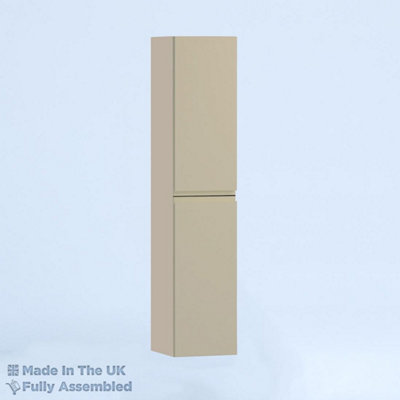 300mm Tall Wall Unit - Lucente Gloss Cashmere - Left Hand Hinge