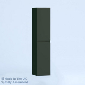 300mm Tall Wall Unit - Lucente Matt Fir Green - Left Hand Hinge