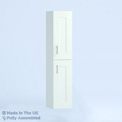 300mm Tall Wall Unit - Oxford Matt Ivory - Left Hand Hinge