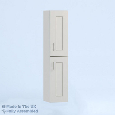 300mm Tall Wall Unit - Oxford Matt Light Grey - Left Hand Hinge