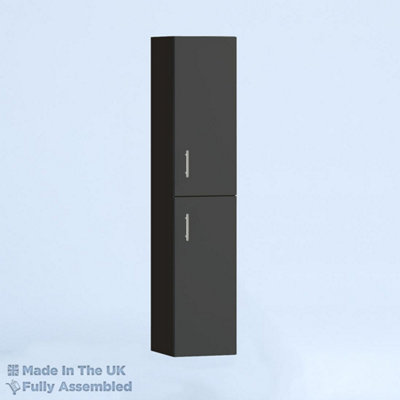 300mm Tall Wall Unit - Vivo Gloss Anthracite - Left Hand Hinge