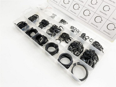 300pc Circlip Set external Circlips snap Ring assortment set retaining cir clips