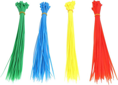 300pcs Assorted Cable Ties Plastic Zip Tie Wraps Nylon Cables Self Locking Mechanism - 4