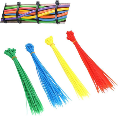 300pcs Assorted Cable Ties Plastic Zip Tie Wraps Nylon Cables Self Locking Mechanism - 5