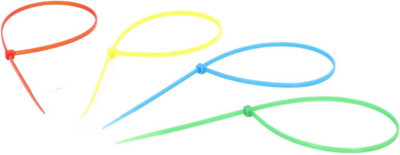 300pcs Assorted Cable Ties Plastic Zip Tie Wraps Nylon Cables Self Locking Mechanism - 6