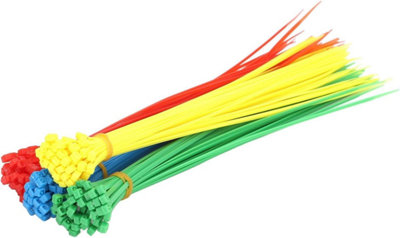 300pcs Assorted Cable Ties Plastic Zip Tie Wraps Nylon Cables Self Locking Mechanism - 7