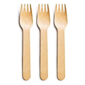 300pcs Biodegradable Wooden Forks