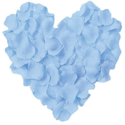 300pcs Light Blue Silk Rose Petals Wedding Mothers Day Wedding Confetti Anniversary Table Decorations