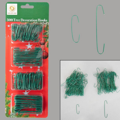 Pack Of 120 Christmas Decoration Hooks, 1.3 X 5.9 Cm, C Shape, Ornament Hooks With Storage Box, Hooks, Bendable Metal Wire Hanging Hooks For Party
