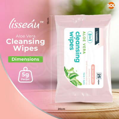 300pk Makeup Cleansing Wipes Aloe Vera Face Wipes Makeup Remover Wipes Kind to Skin Make Up Wipes Sensitive Skin Daily Use Clean M