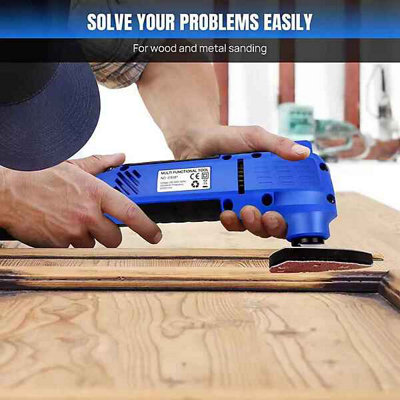 300W Electric Oscillating Tool with 2m Cable & Accessories for Cutting ...