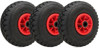 300x4 Pneumatic Wheels 260x85mm Plastic Rim 20mm Roller Bearing 150kg ...
