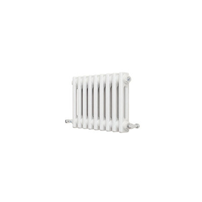 300x425mm Horizontal Traditional 2 Column Cast Iron Style Radiator White