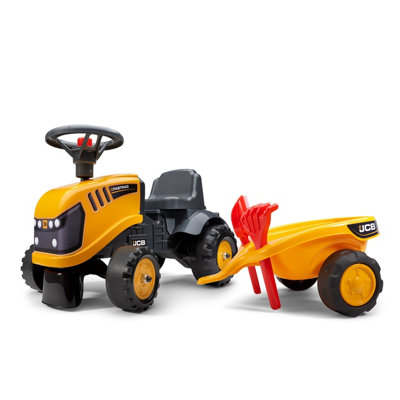 TP Toys Falk Baby Jcb Ride-On Tractor With TrailerRake & Shovel from B&Q