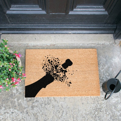 Artsy Doormats Champagne Pop DoormatRegular 60X40Cm from B&Q