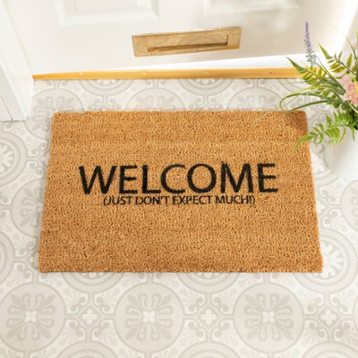 B&Q -  Welcome Don't Expect Much Doormat
