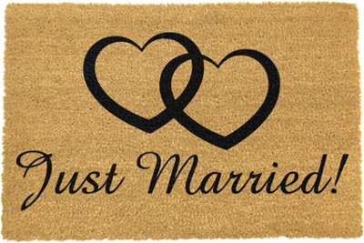 Artsy Doormats Just Married DoormatRegular 60X40Cm from B&Q
