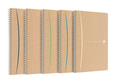 Oxford 5 X A4 Spiral Notebook Ruled Good For The Environment 90 Sheets from B&Q
