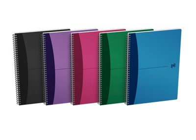 Oxford Office A4 Opaque Poly Cover Wirebound Notebook Narrow Ruled With Margin 180 Page Including Repositionable Divider/ruler, from B&Q
